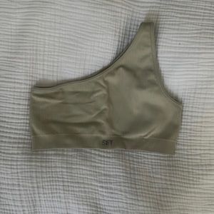 Set Oatmeal one strap bra